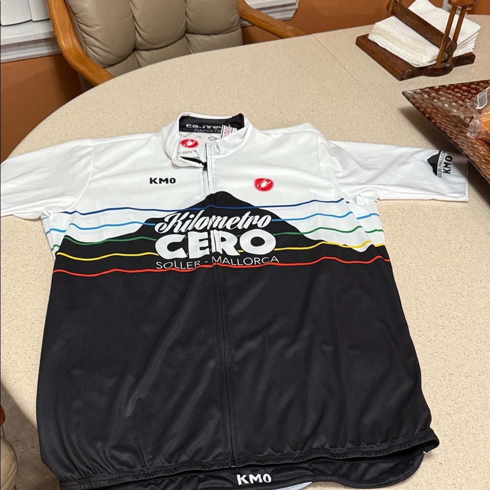 Kilometro Cero Men's Cycling Jersey - Black and White